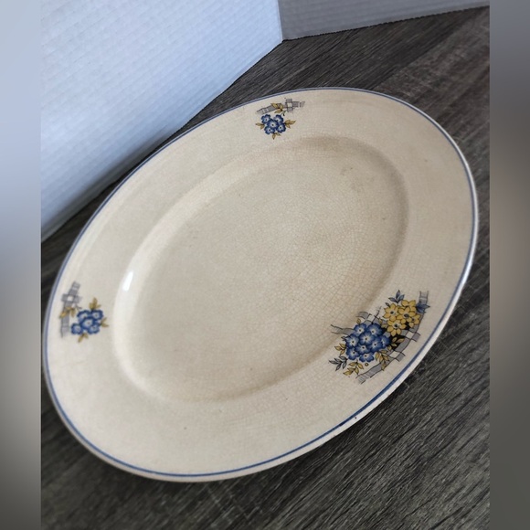 Vtg Wade Heath England Floral Serving Platter - Picture 13 of 13